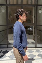 Four Brothers - Maglione a Costa Inglese Blu