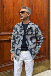 Anerkjendt - Giacca Paisley Blu