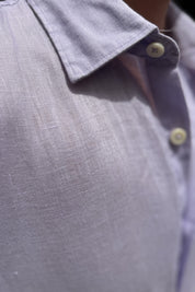 Four Brothers - Camicia Puro Lino Lilla
