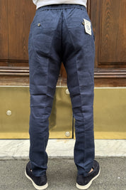Four Brothers - Pantalaccio Lino Blu