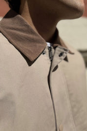Jack & Jones - Giacca con Collo in Velluto Beige