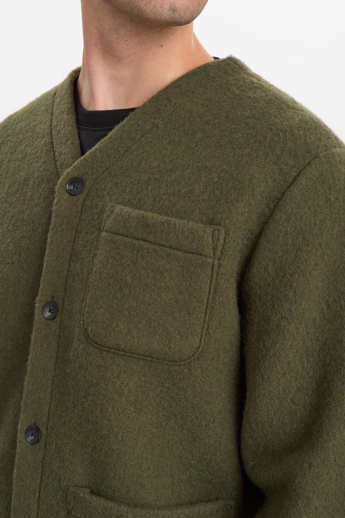 Anerkjendt- Overshirt Sigurd Lana Cotta Forest Night