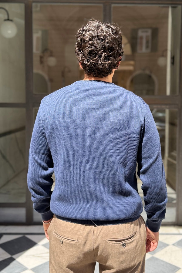 Four Brothers - Maglione a Costa Inglese Blu