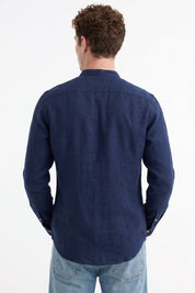 Four Brothers - Camicia Koreana Blu