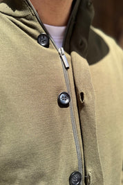 Four Brothers - Cardigan con bottone e zip