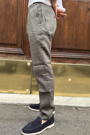 Four Brothers - Pantalaccio Lino Verde Militare