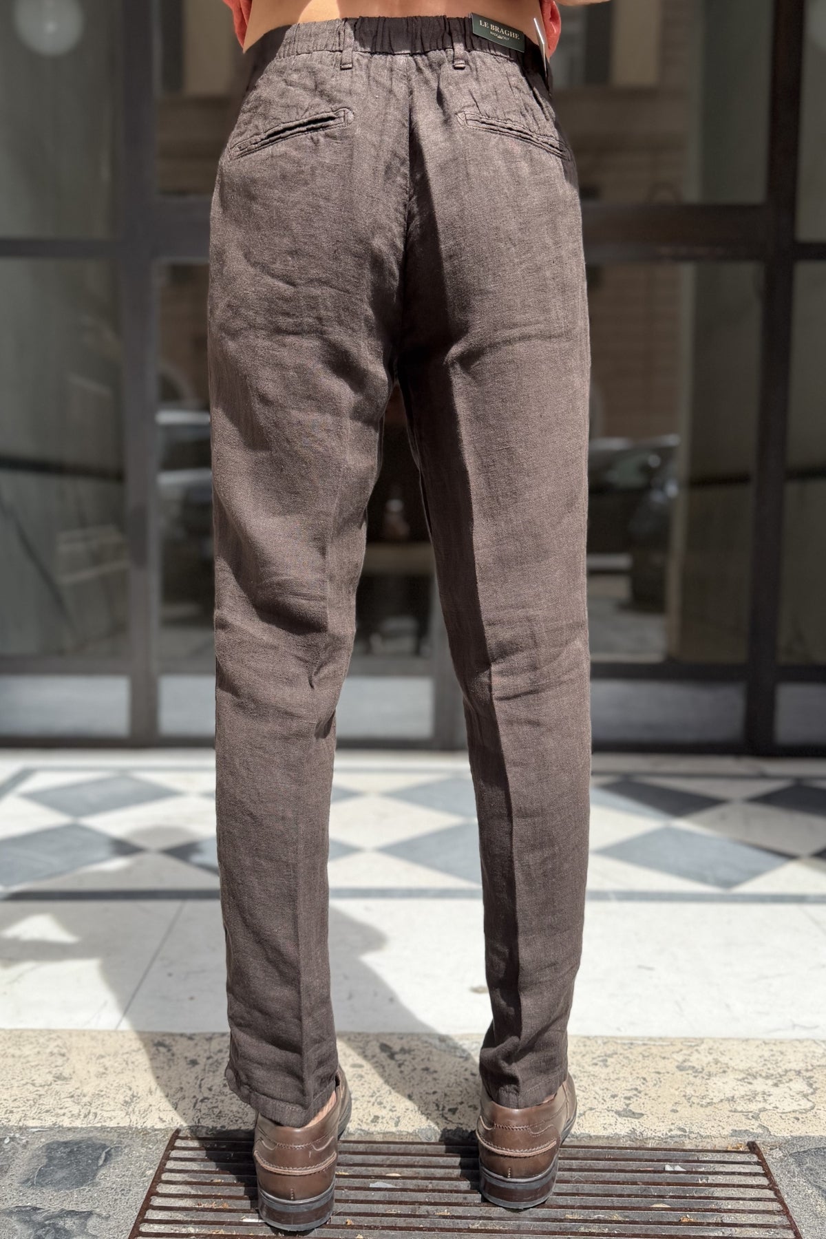 Four Brothers - Pantalaccio Puro Lino Moro