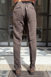 Four Brothers - Pantalaccio Puro Lino Moro