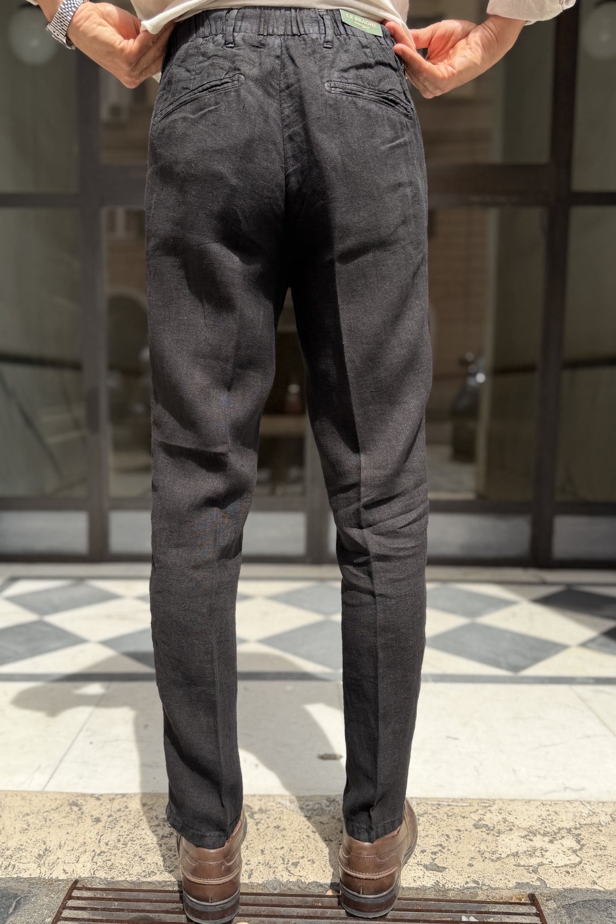 Four Brothers - Pantalaccio Puro Lino Nero
