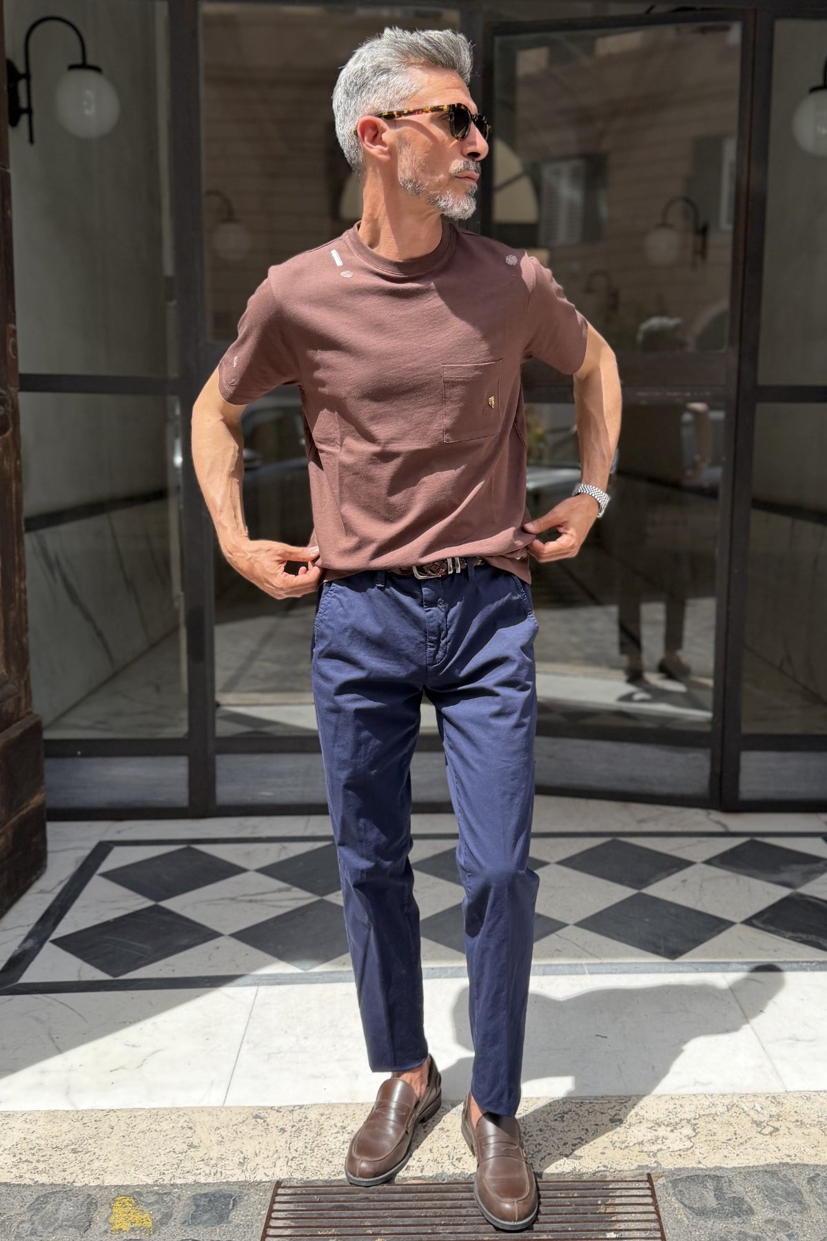 Four Brothers - Pantalone Chino Blu