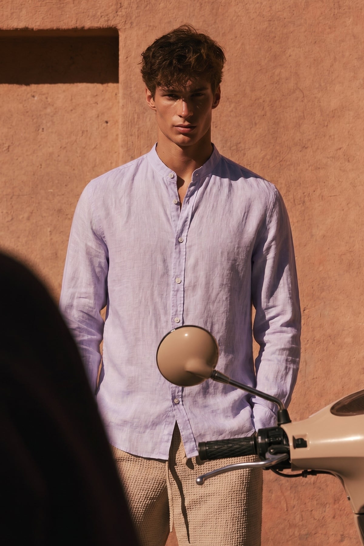 Four Brothers - Camicia Koreana Lilla