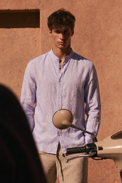 Four Brothers - Camicia Koreana Lilla