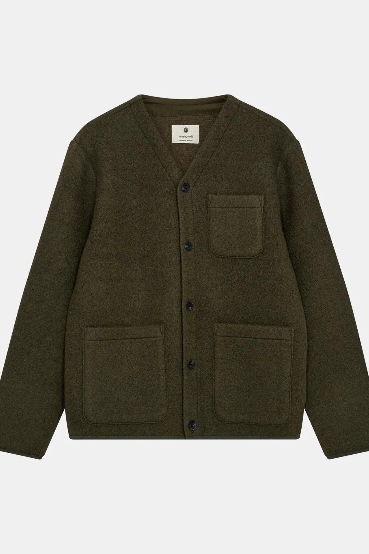 Anerkjendt- Overshirt Sigurd Lana Cotta Forest Night