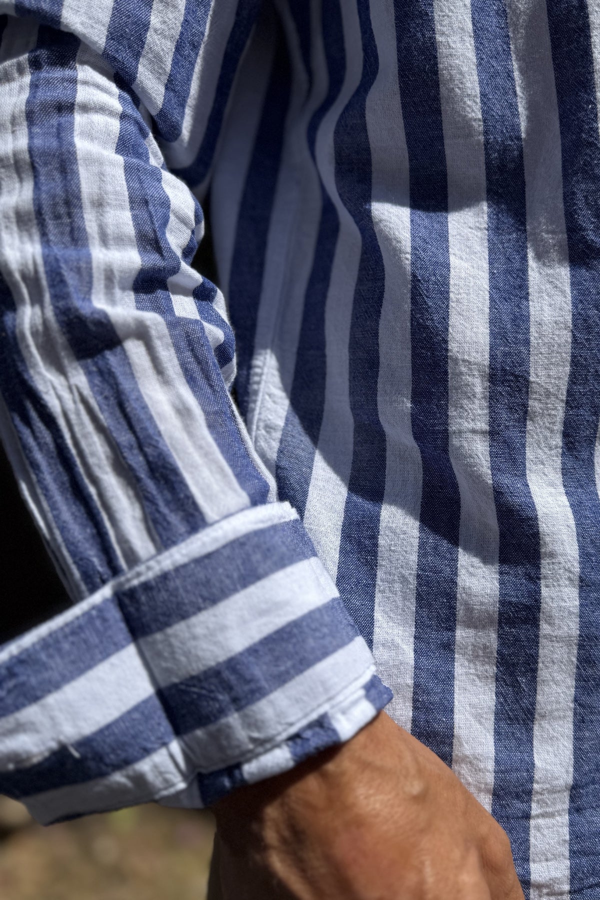 Four Brothers - Camicia Riga Larga Blu