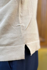 Polo con Zip Beige - dettaglio fondo