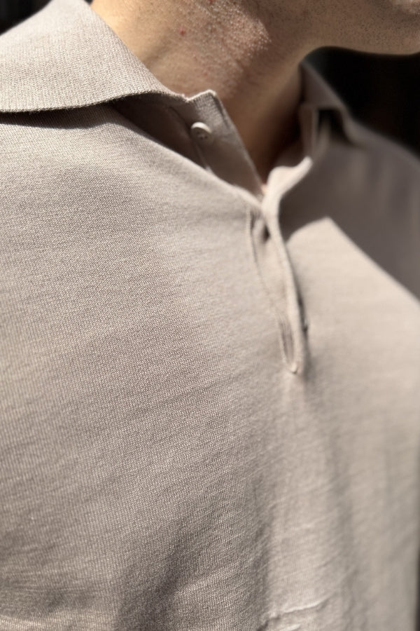 Four Brothers - Polo Manica Lunga Beige