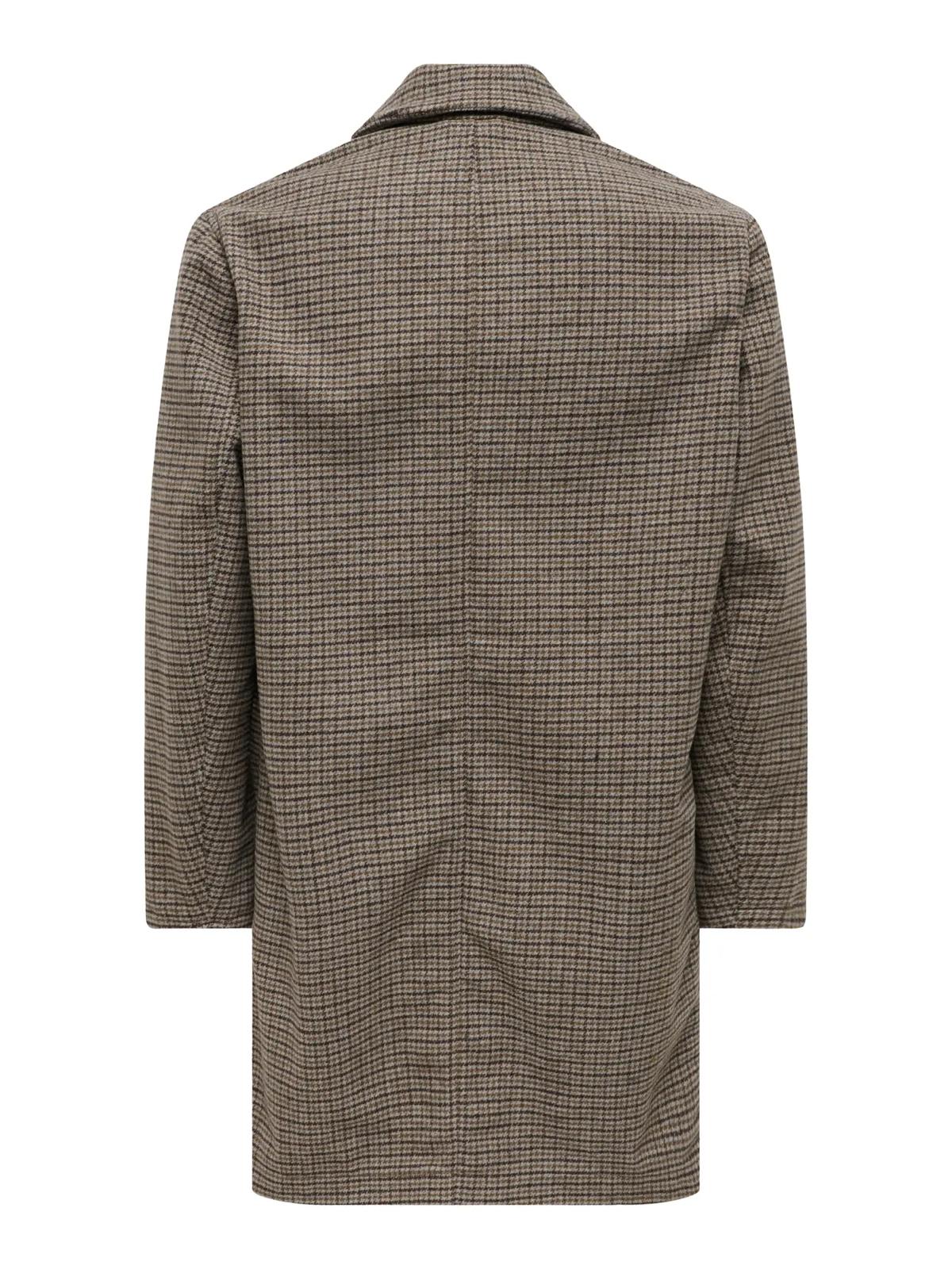 Cappotto pied-de-poule - retro su fondo bianco