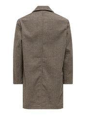 Cappotto pied-de-poule - retro su fondo bianco