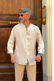 Four Brothers - Camicia Koreana Beige