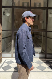 Seinse - Giubbino in Lino Blu