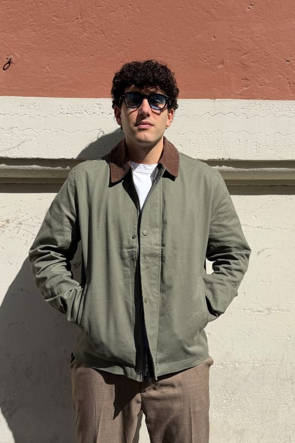 Jack & Jones - Giacca con Collo in Velluto Verde