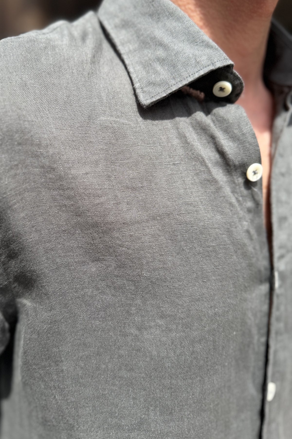 Four Brothers - Camicia Puro Lino Verde Militare