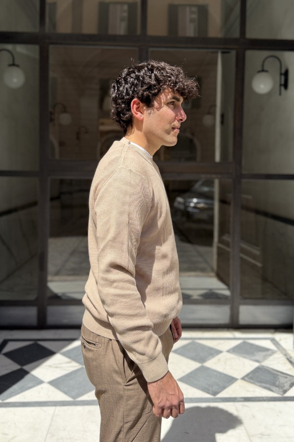 Four Brothers - Maglione a Costa Inglese Beige