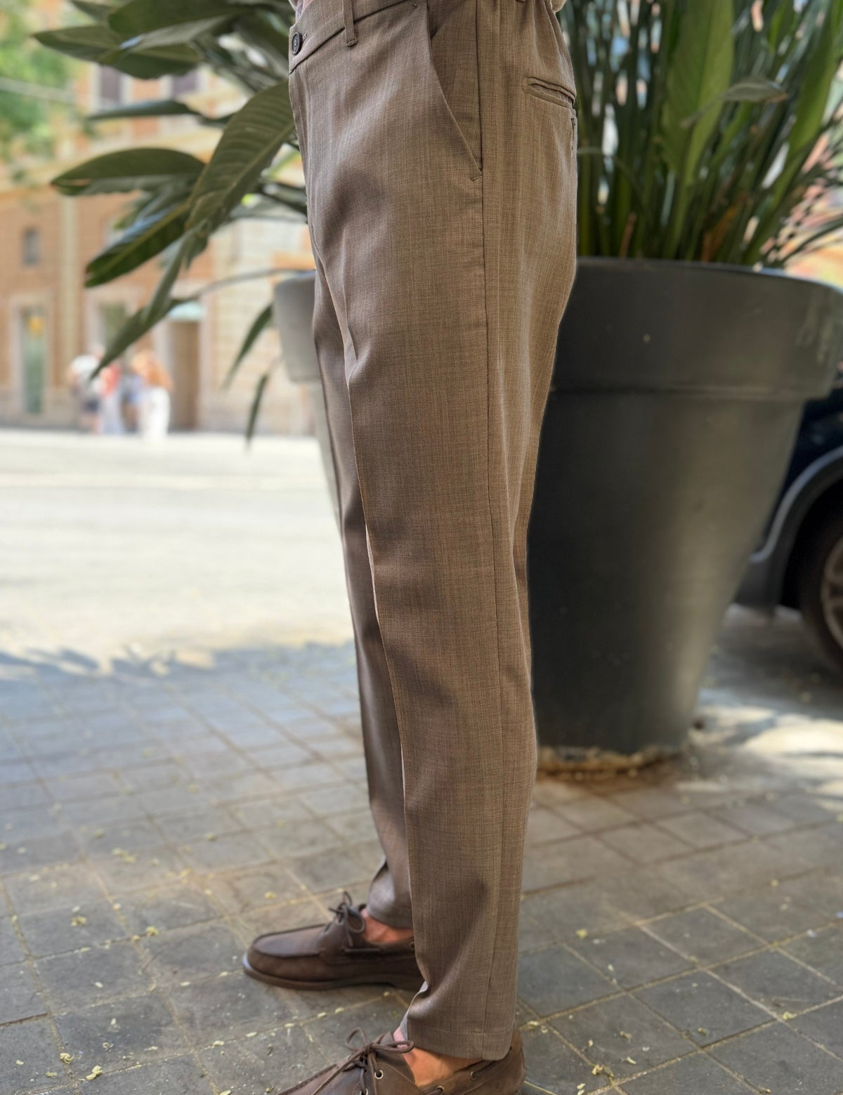 Pantalone Capri Fit Corda - vista laterale