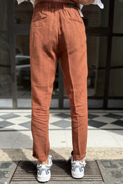 Four Brothers - Pantalaccio Puro Lino Coccio