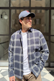 Only & Sons - Overshirt a Quadri Blu