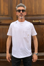 Seinse - T-shirt Ricamo con Taschino Bianco