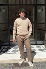 Four Brothers - Maglione a Costa Inglese Beige