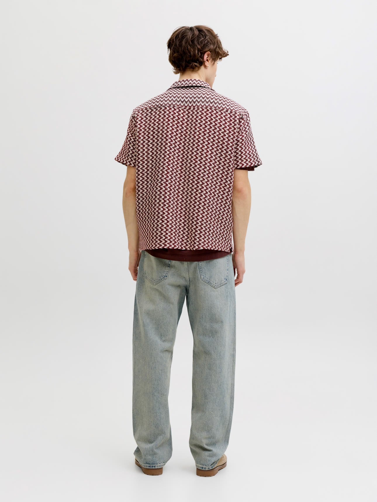Jack&Jones - Camicia Relaxed Rosso Cabernet