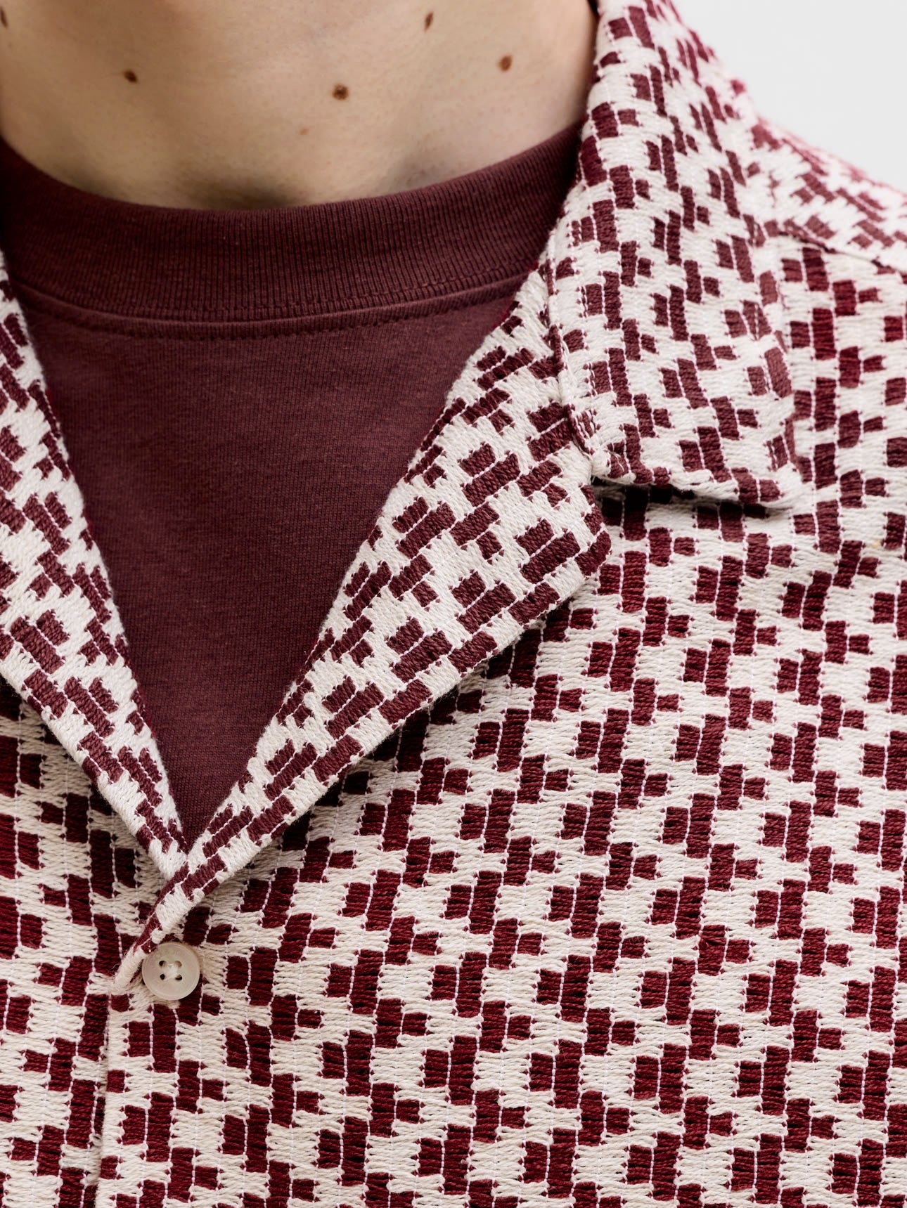Jack&Jones - Camicia Relaxed Rosso Cabernet