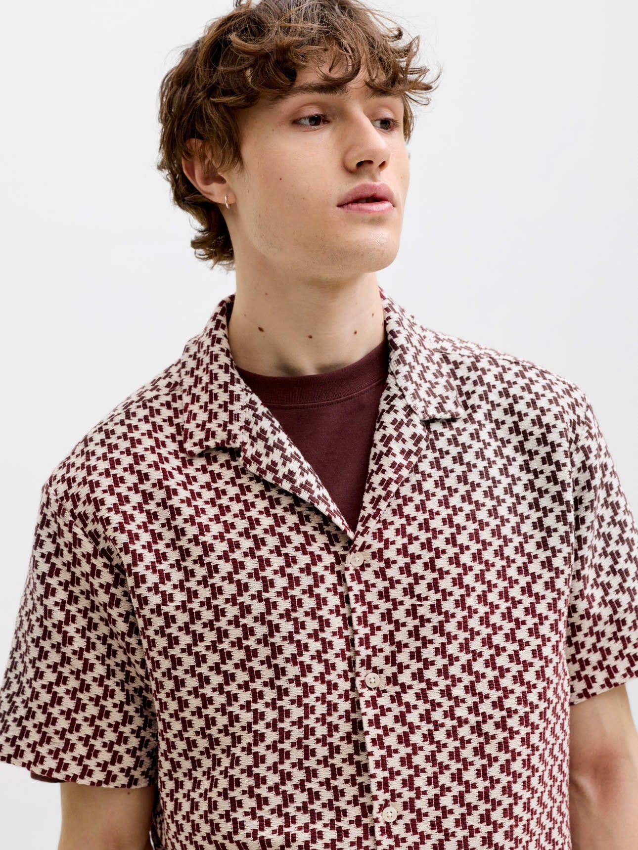 Jack&Jones - Camicia Relaxed Rosso Cabernet