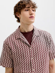 Jack&Jones - Camicia Relaxed Rosso Cabernet