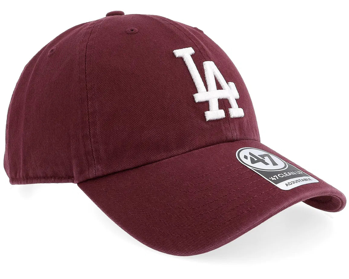 47 Brand - Los Angeles Dodgers Clean Up Dad Cap Dark Maroon