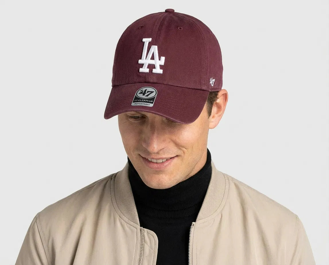 47 Brand - Los Angeles Dodgers Clean Up Dad Cap Dark Maroon