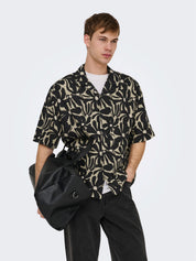Only & Sons - Camicia Hawaiana Floral Black