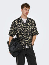 Only & Sons - Camicia Hawaiana Floral Black