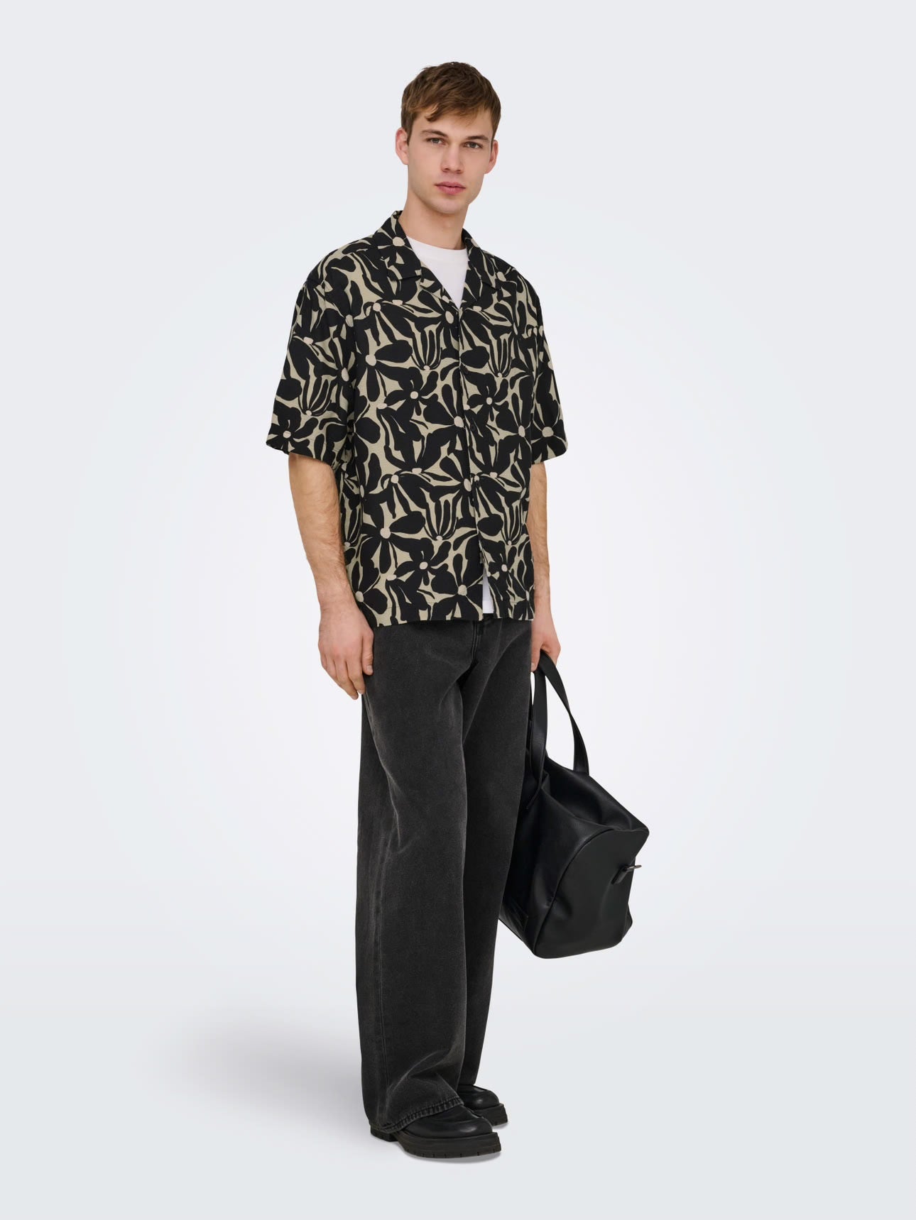 Only & Sons - Camicia Hawaiana Floral Black