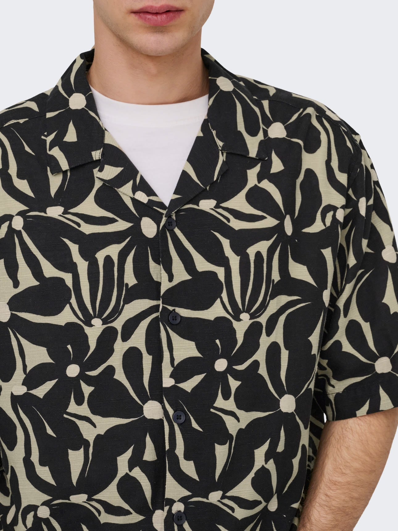 Only & Sons - Camicia Hawaiana Floral Black