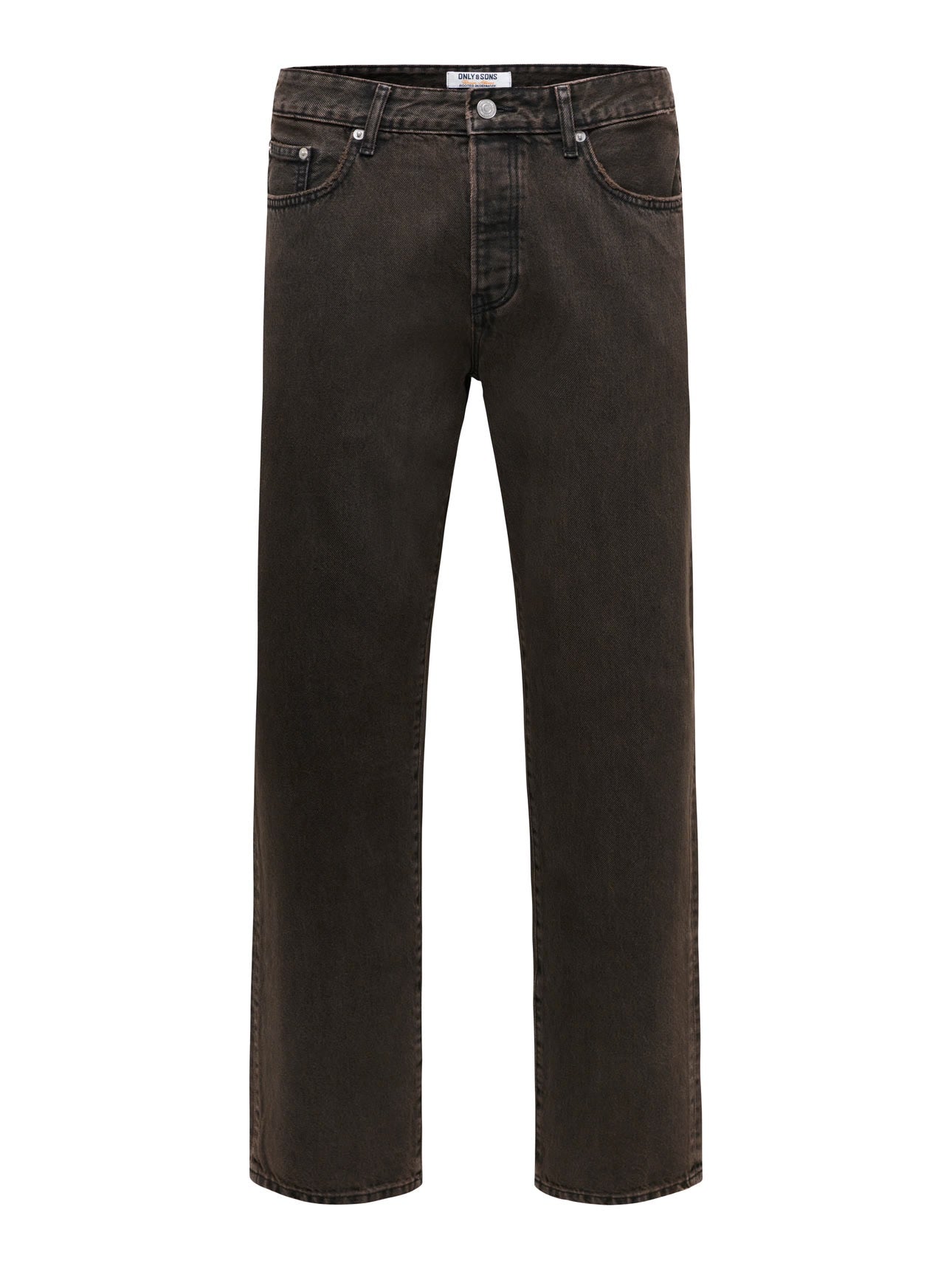 ONSEdge Straight Jeans brown stone - retro su fondo bianco