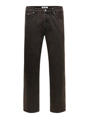 ONSEdge Straight Jeans brown stone - retro su fondo bianco