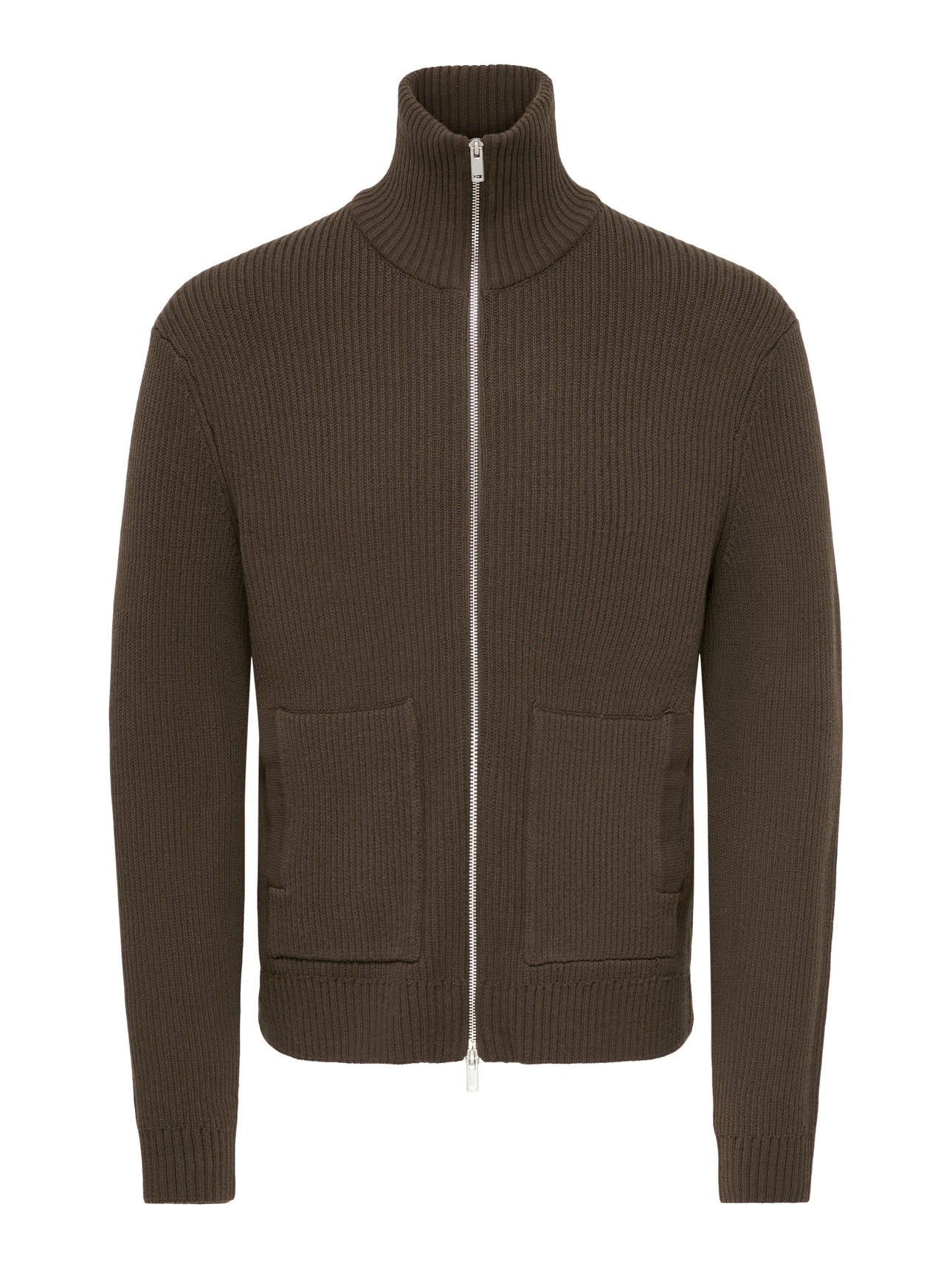 ONSStay cardigan marrone - fronte su fondo bianco