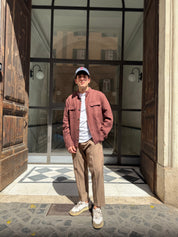 Seinse - Giubbino in Lino Marrone