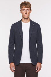 Four Brothers- Blazer Monopetto Cotone Blu