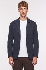 Four Brothers- Blazer Monopetto Cotone Blu