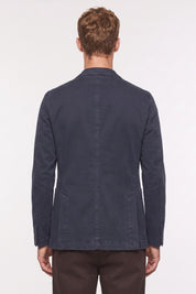 Four Brothers- Blazer Monopetto Cotone Blu