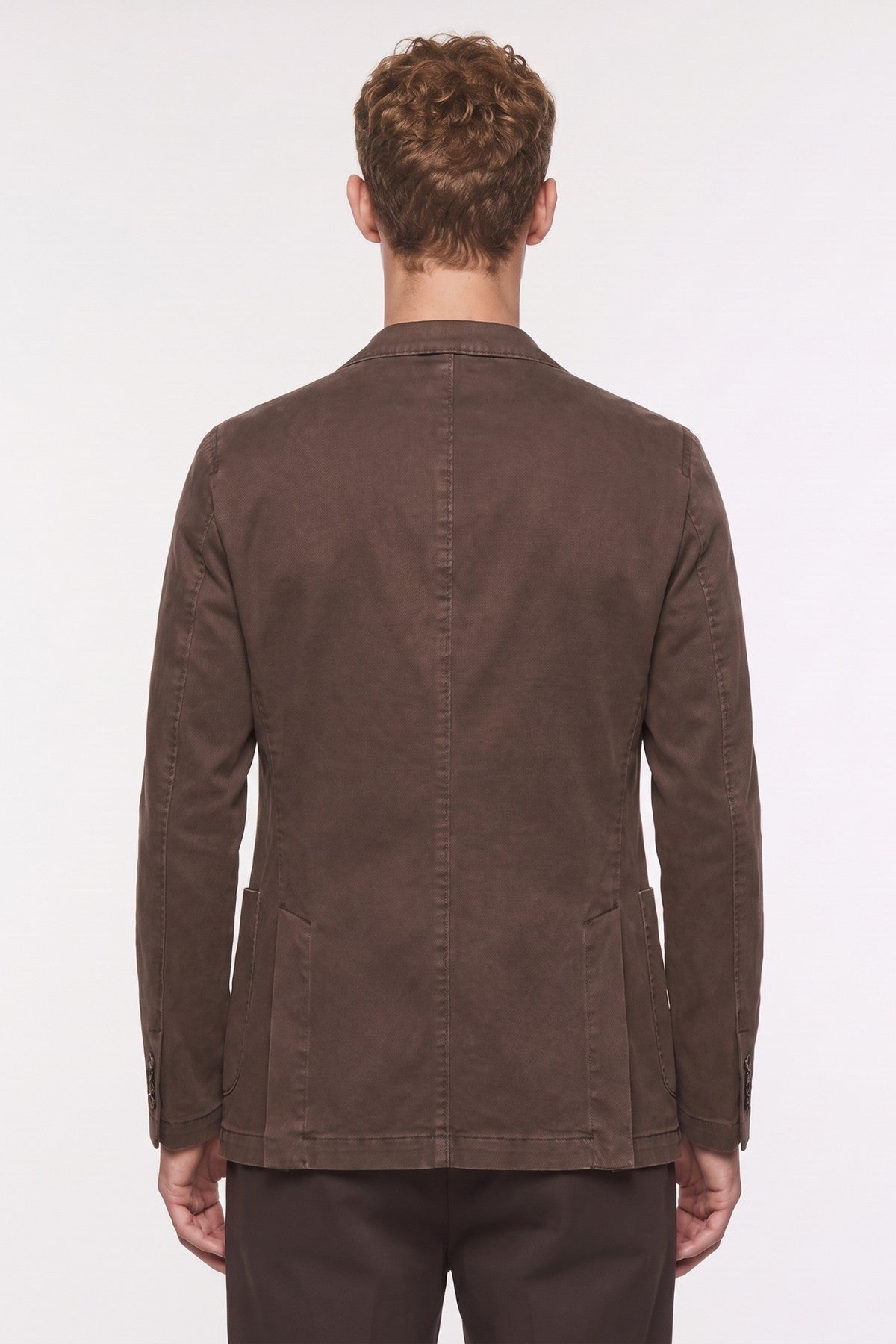 Four Brothers- Blazer Monopetto Cotone Marrone